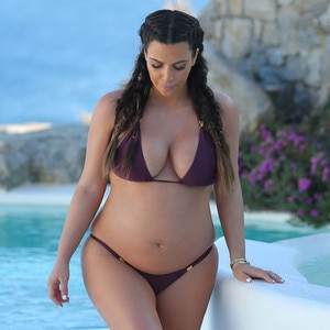 Pregnant Kim Kardashian Struts Tiny Bikinis During Greece Vacation—See the Pics!