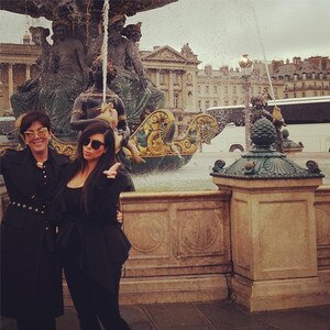 Pregnant Kim Kardashian Shares Pic from "Best Trip Ever" to Paris With Kris Jenner