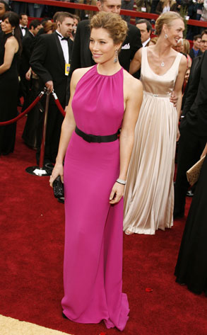 Jessica Biel in Oscar de la Renta