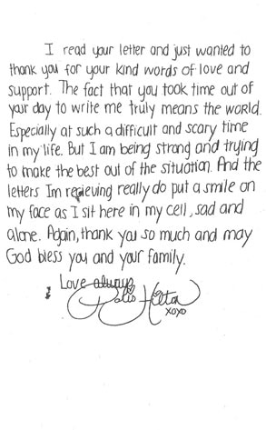 Paris Hilton Letter. She just may be the world's most glamorous pen pal.