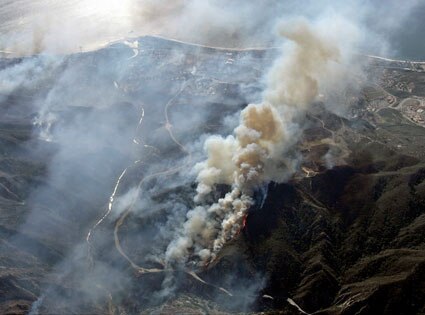 Aerial shot of Malibu