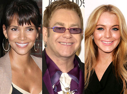Halle Berry, Elton John, Lindsay Lohan