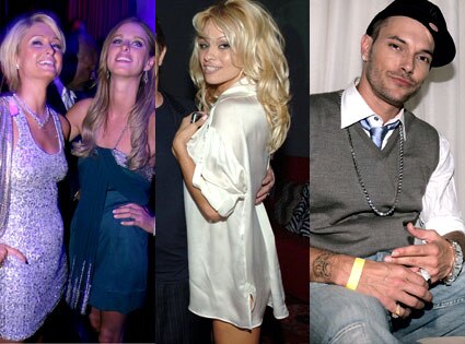 Paris Hilton, Nicky Hilton, Pamela Anderson, Kevin Federline