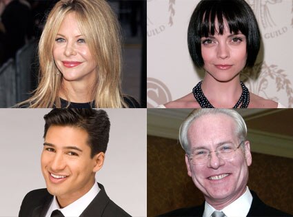 Meg Ryan, Christina Ricci, Mario Lopez, Tim Gunn 