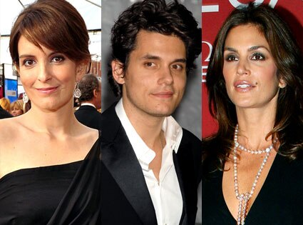 Tina Fey, John Mayer, Cindy Crawford