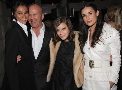 Bruce Willis, Emma Hemming, Demi Moore, Tallulah Willis