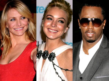Cameron Diaz, Lindsay Lohan, Sean Diddy Combs