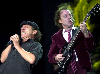 Brian Johnson (l) and Angus Young of AC/DC