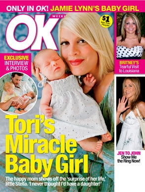 Tori Spelling, OK! Magazine
