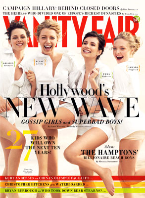 Kristen Stewart, Blake Lively, Emma Roberts, Amanda Seyfried, Vanity Fair Magazine Kristen Stewart, Blake Lively, Emma Roberts, Amanda Seyfried, Vanity Fair Magazine