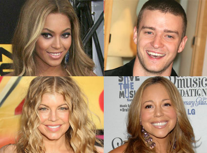 Beyoncé, Justin Timberlake, Fergie and Mariah Carey!