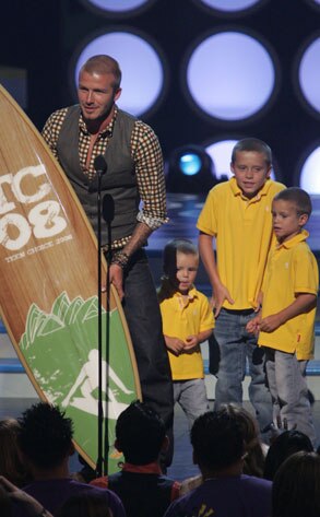 David Beckham, Cruz Beckham, Romeo Beckham, Romeo Beckham
