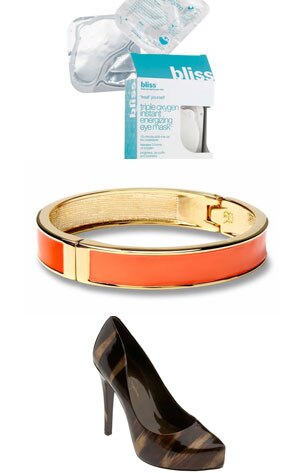 Bliss Oxygen Eye Masks, Banana Republic Skinny Hinged Enamel Bangle, Jessica Simpson 'Parigi' Pump