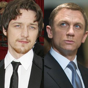  James McAvoy, Daniel Craig as Bond