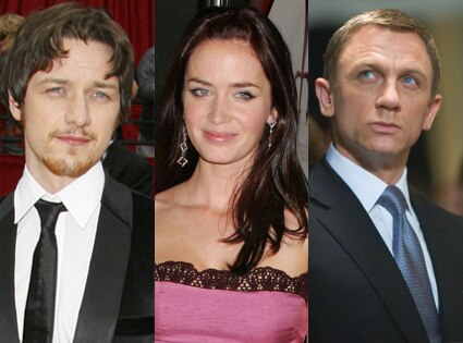 James McAvoy, Emily Blunt and Daniel Craig as Bond James McAvoy, Emily Blunt and Daniel Craig as Bond