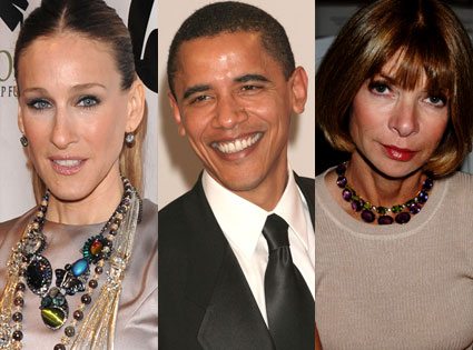 Sarah Jessica Parker, Barack Obama, Anna Wintour Sarah Jessica Parker, Barack Obama, Anna Wintour