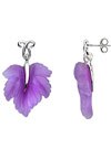 Sterling Silver Purple Jade Earrings