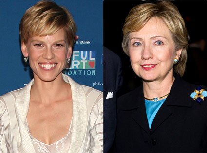 Hilary Swank, Hillary Clinton