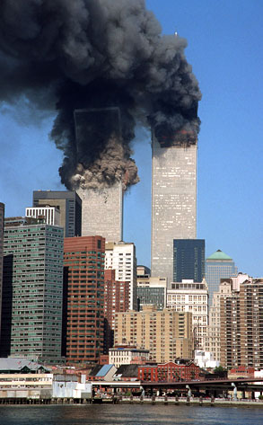 Twin Towers burning, 9/11 Twin Towers burning, 9/11