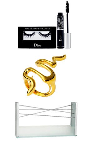 Kenneth Jay Lane Polish Gold Snake Ring, Dior Black Lash Kit, Chiasso Linear Vase