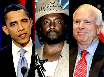 Barack Obama, Will.i.am, John McCain