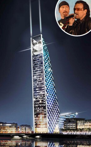 U2 Tower, Edge, Bono