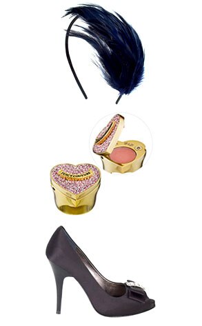 Juicy Loves Sephora Lip Gloss Ring, Nina Elke Stiletto, Fred Flare Feather Headband