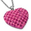 Fuchsia Bling Heart Necklace