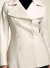 DKNY Fit &amp; Flare White Peacoat