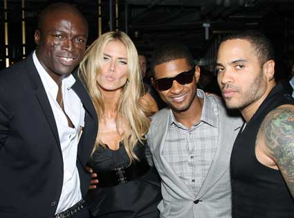 Heidi Klum, Seal, Lenny Kravitz and Usher