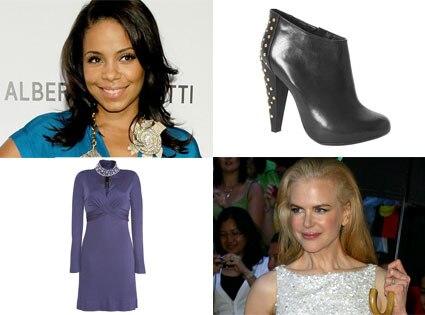 Sanaa Lathan, Steve Madden Bootie, Valentino RED Dress, Nicole Kidman