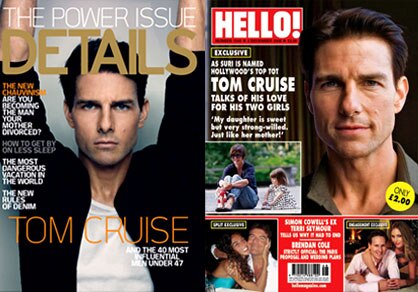 Tom Cruise, Details Magazine, Hello Magazine
