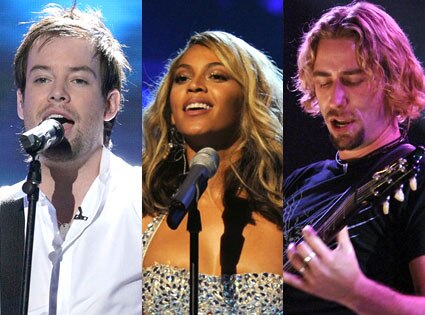 David Cook, Beyonce, Chad Kroeger