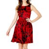 ECI Silk Rose-Print Sleeveless Sheath Dress