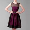 Kay Unger Illusion Top Brocade Dress