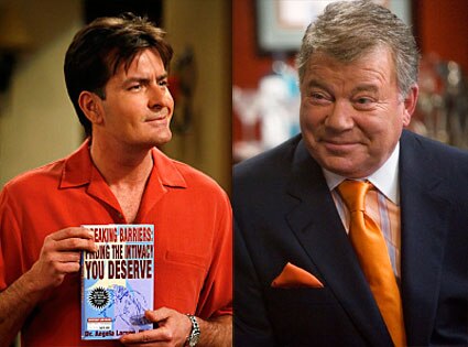 Charlie Sheen (Two and a Half Men), William Shatner (Boston Legal)
