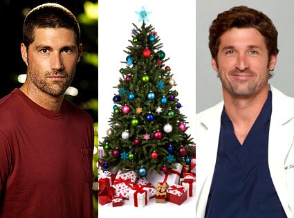Matthew Fox (Lost), Christmas Tree, Patrick Dempsey (Grey's Anatomy)