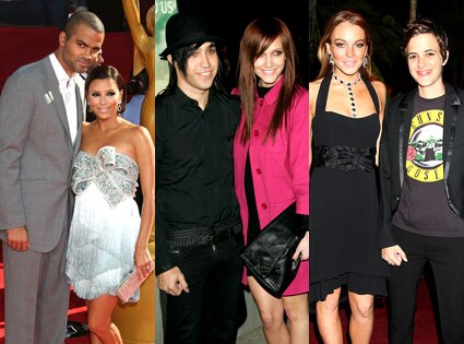 Eva Longoria, Tony Parker, Ashlee Simpson, Pete Wentz, Lindsay Lohan, Samantha Ronson