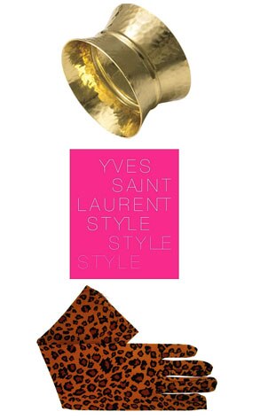 SURevolution Mali Bangle, Yves Saint Laurent Style Style Style Book, Girl Props Long Leopard Gloves