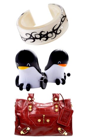 Vivre Selection Resin Tattoo Cuff, March of the Penguins Salt and Pepper Set, Alissa Bag