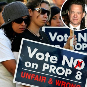 Tom Hanks, Proposition 8 Protestors