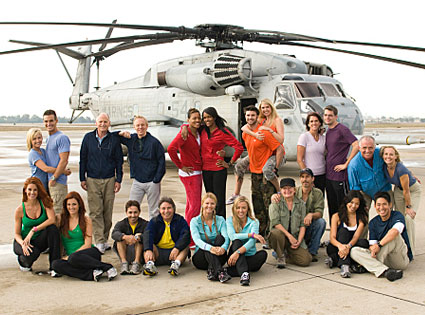 Amazing Race, Season 14, Amanda and Kris, Mel and Mike, Lakisha and Jen, Preston and Jennifer, Margie and Luke, Brad and Victoria; Sitting from LtoR: Cara and Jaime, Mark and Mike, Christie and Jodi, Steve and Linda, Tammy and Victor 