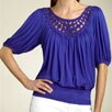Karen Kane Crochet Blouson Top