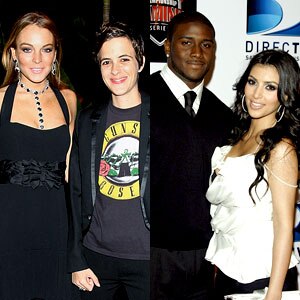 Lindsay Lohan, Samantha Ronson, Kim Kardashian, Reggie Bush