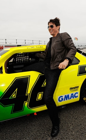Tom gets into the pace car for the Daytona 500