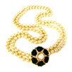 Gerard Yosca Double Pearl Flower Necklace
