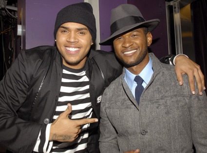 usher chris brown