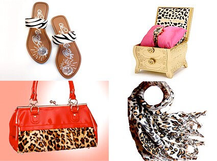 Betsey Johnson Leopard Watch, Sergio Zelcer's T-strap Cheetah Print Flat, Pinup Girl Purse, Leopard Print Scarf