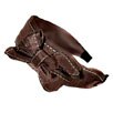 Brown Crinkled Fabric Luxury Headband