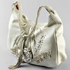 White House Black Market Leather Flower Satchel